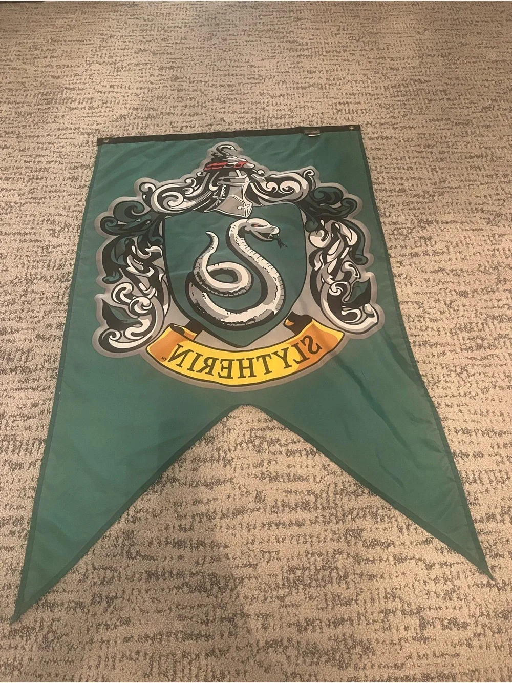 Slytherin Green House Crest Wall Banner